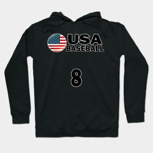 USA Baseball Number 8 T-shirt Design Hoodie